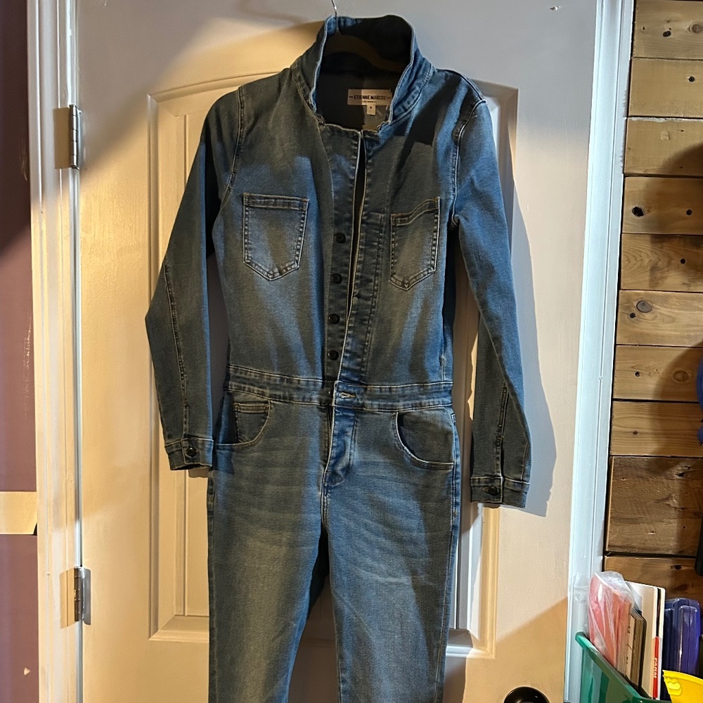 J3 NWT Free People Etienne Marley Denim Jumpsuit XS